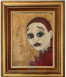 ARLEQUIN- 1982- 35X27 cms- (49X41 cms avec cadre) - Clowns- Arlequins- Pierrots