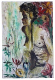 FEMME NUE PARMI LES FLEURS-1962- 91X61 - PORTRAITS