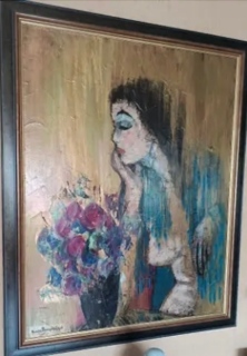 JEUNE FEMME AU BOUQUET - PORTRAITS